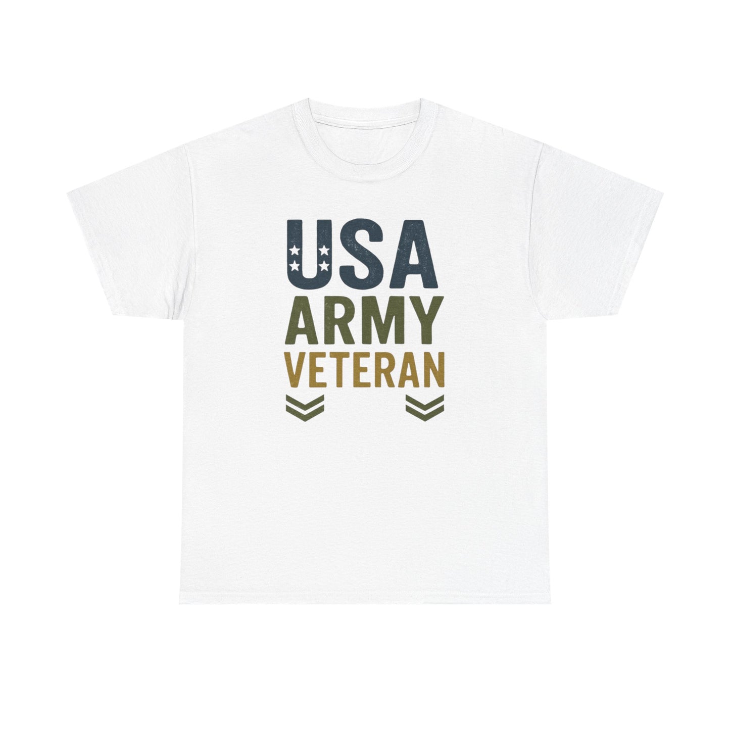 USA Army Veteran Cotton Tee, Veteran Gift, Patriotic Apparel, Memorial Day T-Shirt, Military Pride Top, Navy Veteran T-Shirt