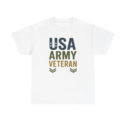 USA Army Veteran Cotton Tee, Veteran Gift, Patriotic Apparel, Memorial Day T-Shirt, Military Pride Top, Navy Veteran T-Shirt
