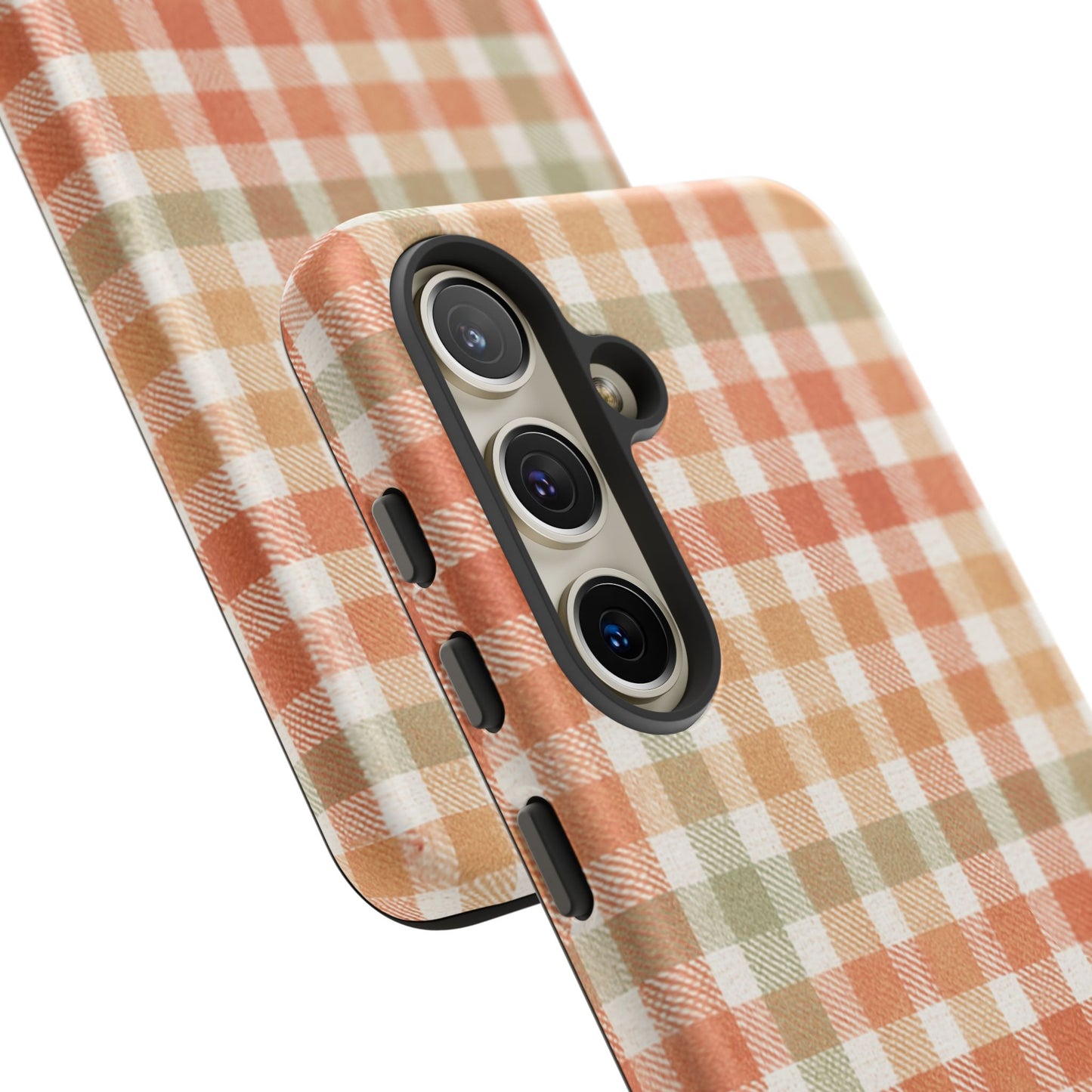 Boho Checkered Phone Case | Neutral Aesthetic Plaid Case | Retro Minimalist Check Design | iPhone Cover | Samsung Cover