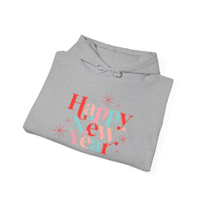 Happy New Year Hoodie 2025, Pastel Fireworks Hoodie,  New Years Eve Sweatshirt,  Unisex NYE Hoodie, Cozy New Year Gift for Her & Him