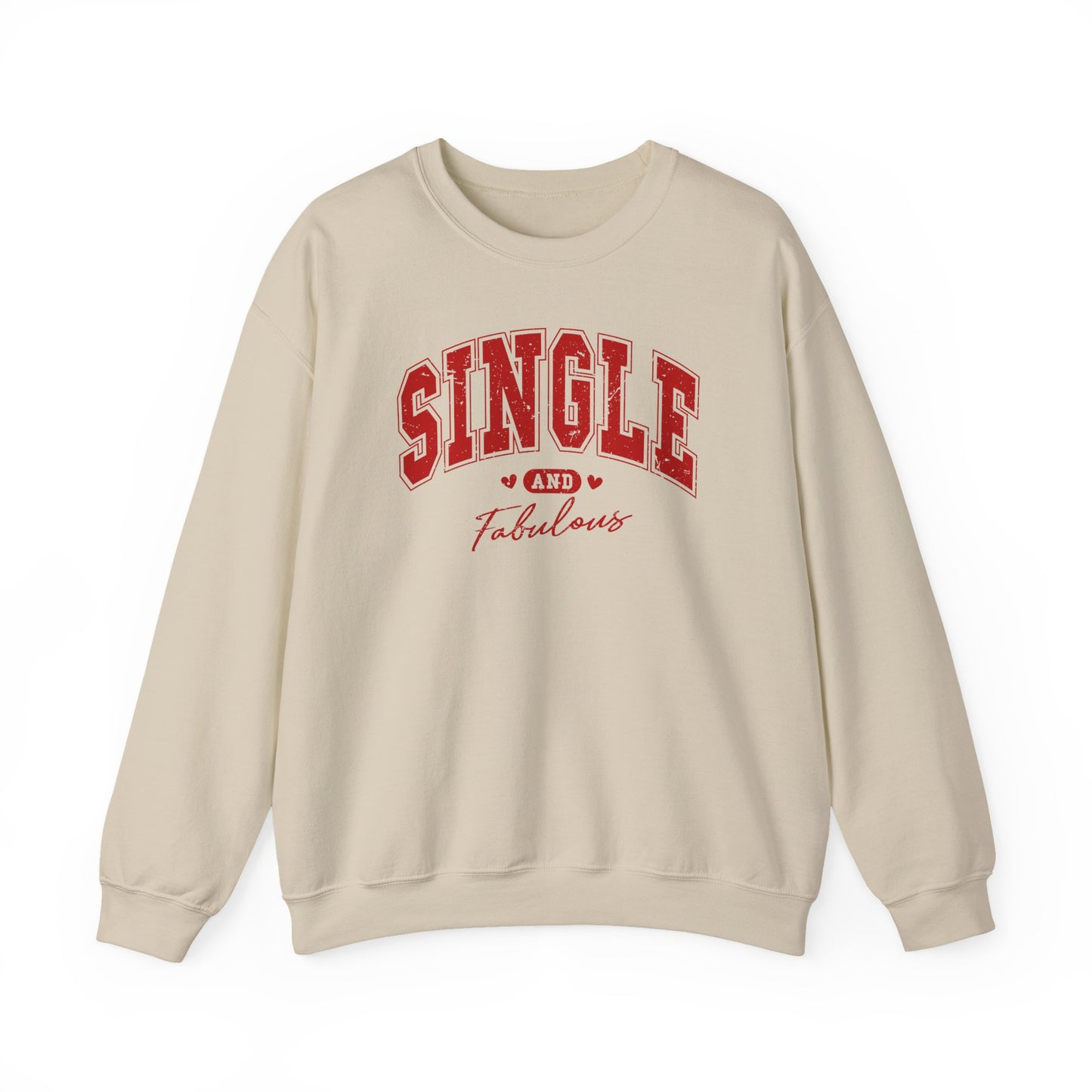 Single and Fabulous Sweatshirt, Funny Varsity Style Crewneck, Women's Casual Pullover, Bold Statement Shirt, Gift for Her