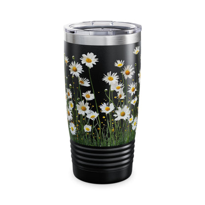 Daisy Floral Tumbler, Travel Mug for Nature Lovers, Eco-friendly Drinkware, Summer Vibes, Gift for Her, Outdoor Adventure