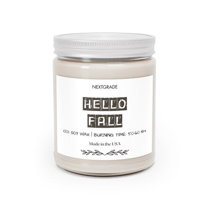 Fall Scented Soy Candle, Hello Fall, Cozy Home Decor, Eco-Friendly Gift, Aromatherapy, Holiday Gift, Autumn Vibes