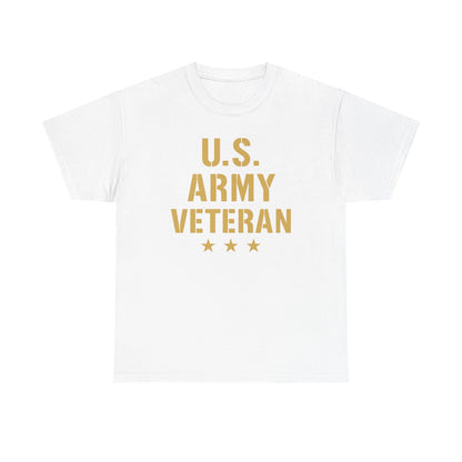 U.S. Army Veteran Heavy Cotton Tee, Patriotic Shirt, Military Gift, Casual Wear, Veteran Pride, Independence Day Apparel