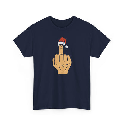 Santa Middle Finger Tee | Funny Offensive Christmas Shirt | Naughty Christmas Shirt | Funny Holiday TShirt for Adults | Sarcastic Santa Gift