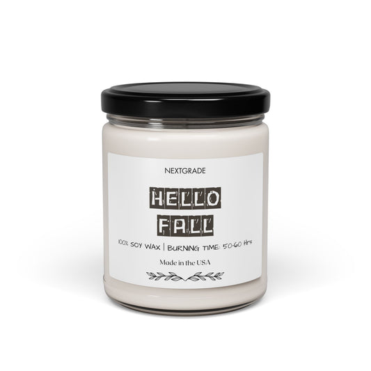 Fall Themed Scented Soy Candle, Cozy Home Decor, Autumn Aromatherapy, Hello Fall, Gift for Thanksgiving, Eco-Friendly Candle