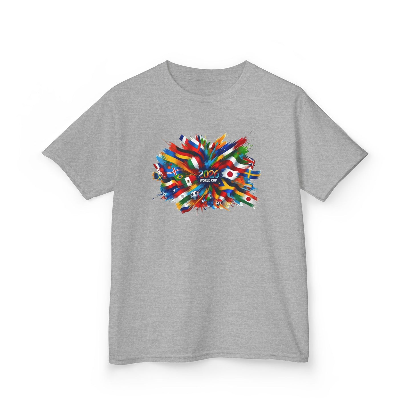 Colorful Paint Splash Kids T-Shirt | 2026 USA Soccer Tee for Kids | Abstract Art Graphic Shirt | Fun Youth Fan Gift, Football Lover Gift