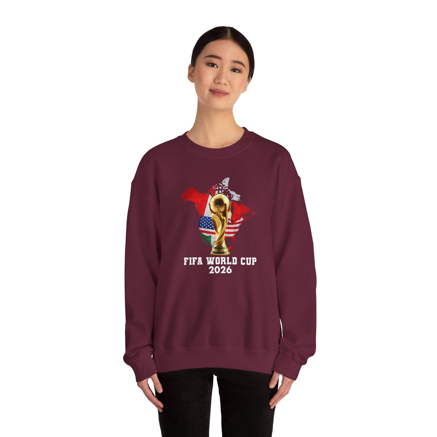 World Cup 2026 Trophy Sweatshirt, USA Soccer Crewneck, Football Fan Pullover, Vintage Soccer Graphic, Match Day Gift