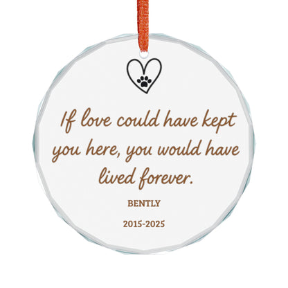Custom If Love Could Have Kept You Here Pet Memorial Ornament Sympathy Gift for Dog or Cat Loss, Sympathy Gift, Loss of Pet Remembrance