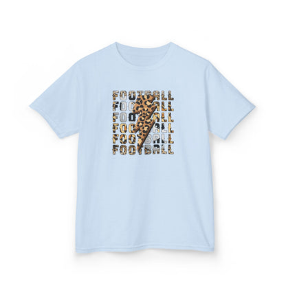 Leopard Lightning Football Kids T-Shirt, Youth Football Graphic Tee, Bold Game Day Shirt for Boys and Girls, Football world Cup  2026 shirt