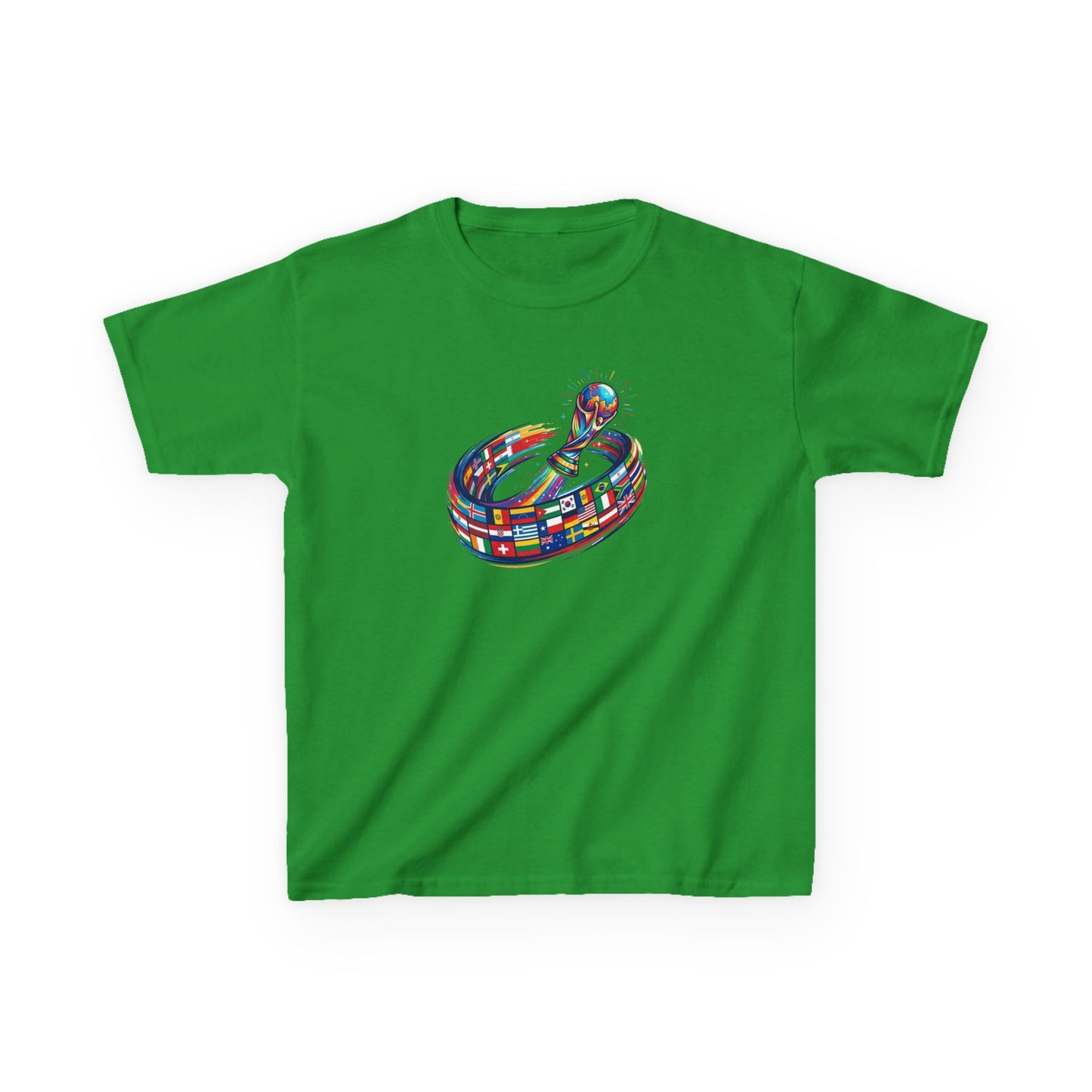 Colorful Flags Kids T-Shirt | International Flags Tee | Fun Support Shirt | 2026 World Cup USA T-Shirt, Political Soccer Fan Tee