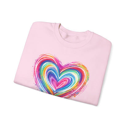 Comfort Colors Cute Heart SweatShirt, Brushstroke Heart , Valentine Gift, Womens Love Sweater, Anniversary Day , Coquette Valentine Tee