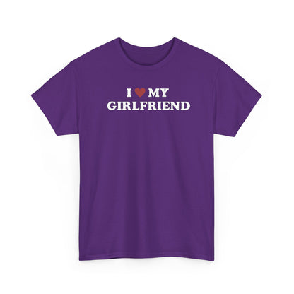 I Love My Girlfriend T-Shirt, I Heart My Girlfriend Shirt, Valentine's Day Tee Shirt, Valentine Gift, Boyfriend Shirt For Him, Her, Unisex