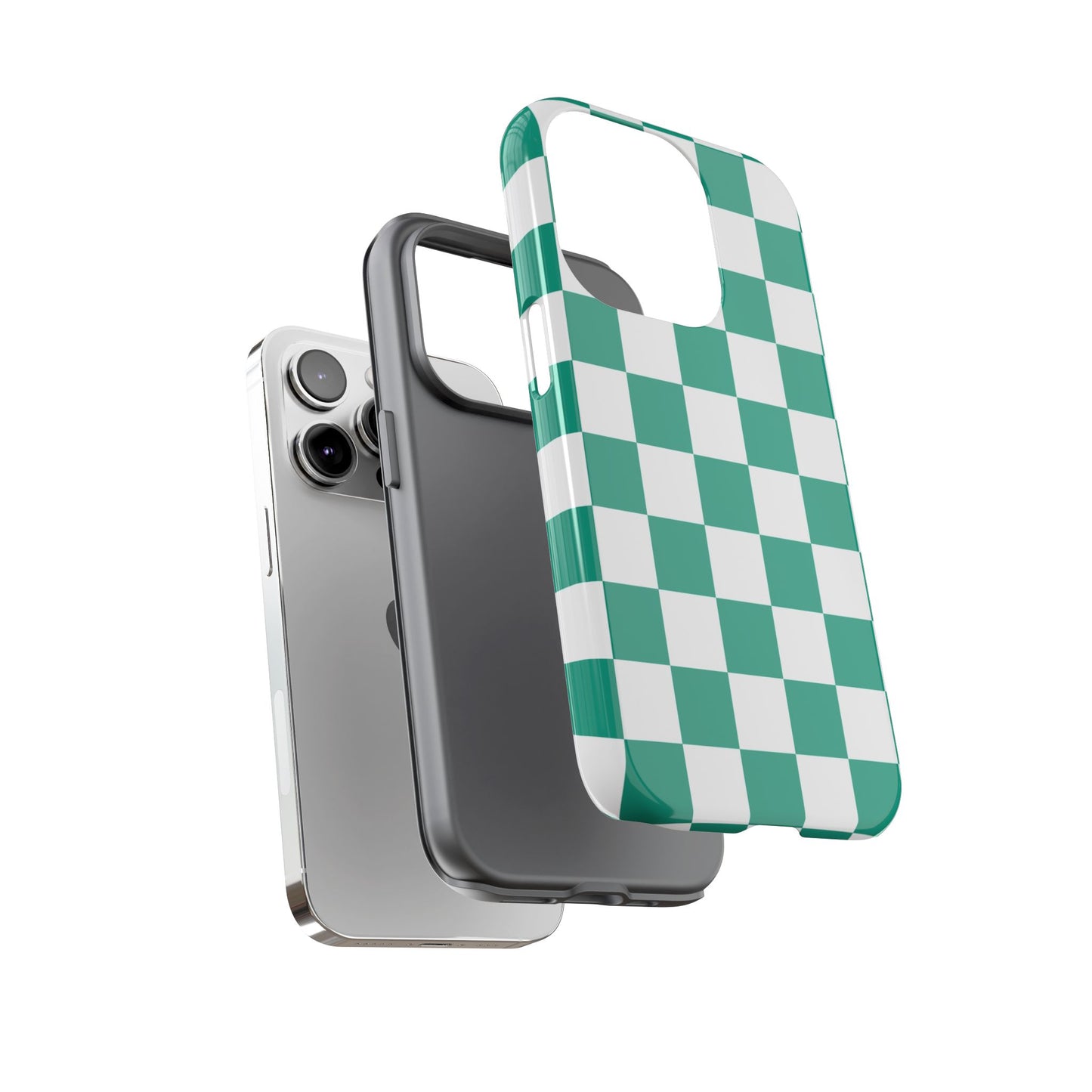 Checkered iPhone Case, Stylish Phone Cover,  Mobile Case For iPhone 17 Pro, 17, 16, 15, 14, 13, 12, 11, X, XR,XS MAX, Chic Gift for Her