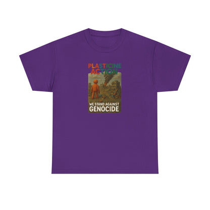 Plasticine Action Heavy Cotton Tee, Stand Against Genocide, Activist Wear, Social Justice Shirt, Awareness Tee, Thought Provoking Apparel
