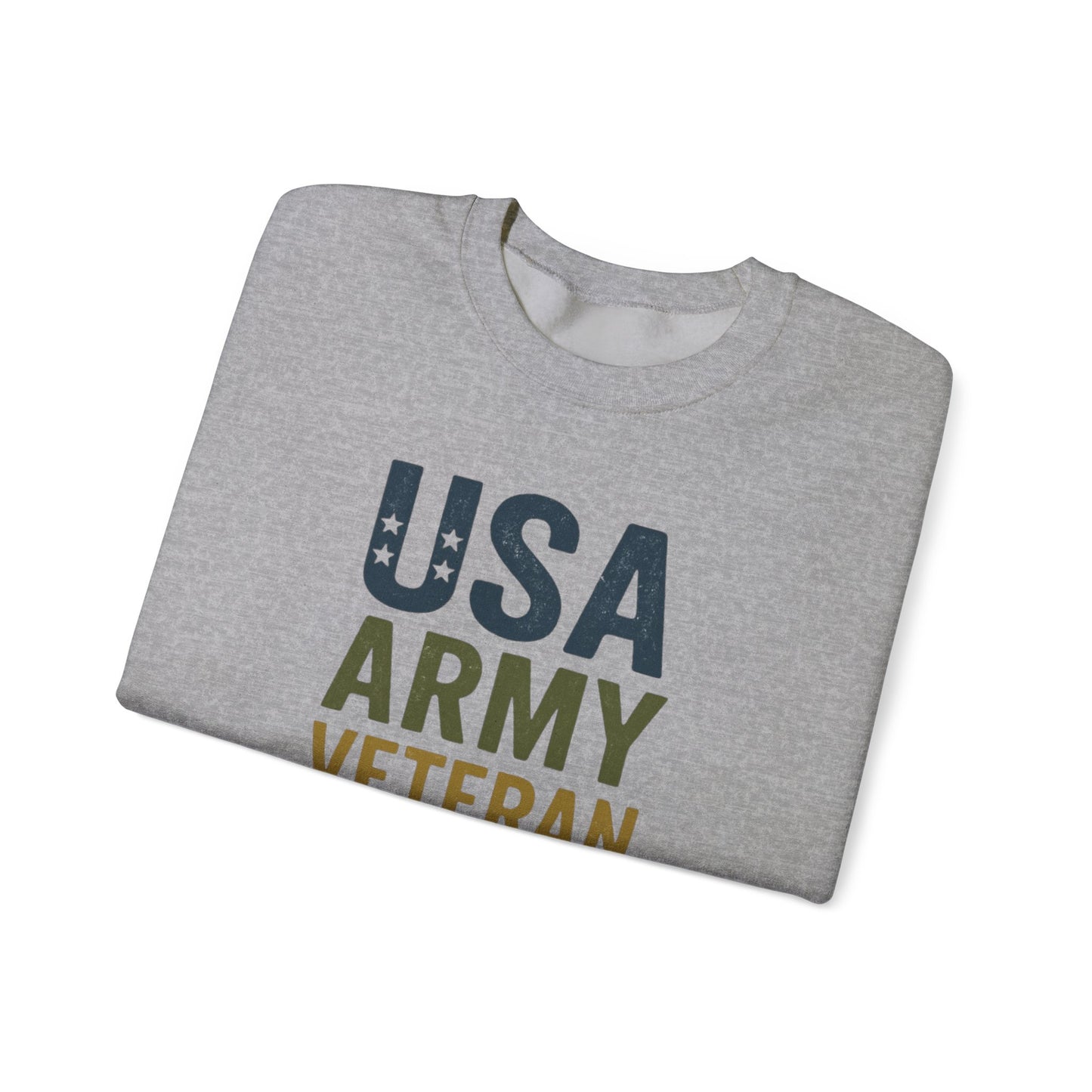USA Army Veteran Crewneck Sweatshirt - Perfect Gift for Veterans, Military Appreciation, Sweatshirt For Navy Veteran, Patriotic Fashion