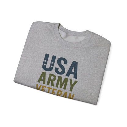 USA Army Veteran Crewneck Sweatshirt - Perfect Gift for Veterans, Military Appreciation, Sweatshirt For Navy Veteran, Patriotic Fashion
