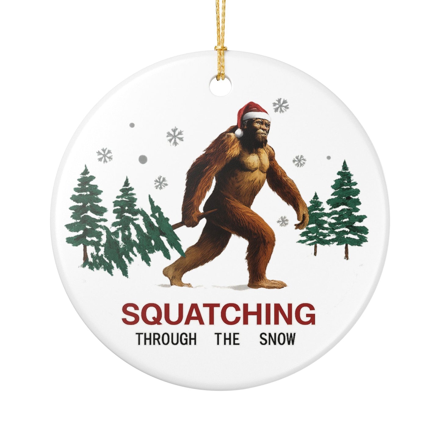 Bigfoot Ornament, Funny Sasquatch Ornaments for Christmas Tree, Big Foot Ornament, Bigfoot Gifts, Big Foot Sasquatch Gifts for Men Women