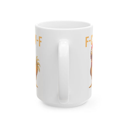 Funny Chicken Mug F-Caw-ny Coffee Mug, Adult Humor Farm Mug, Chicken Meme Cup, Farm Animal Gift, 11oz 15oz