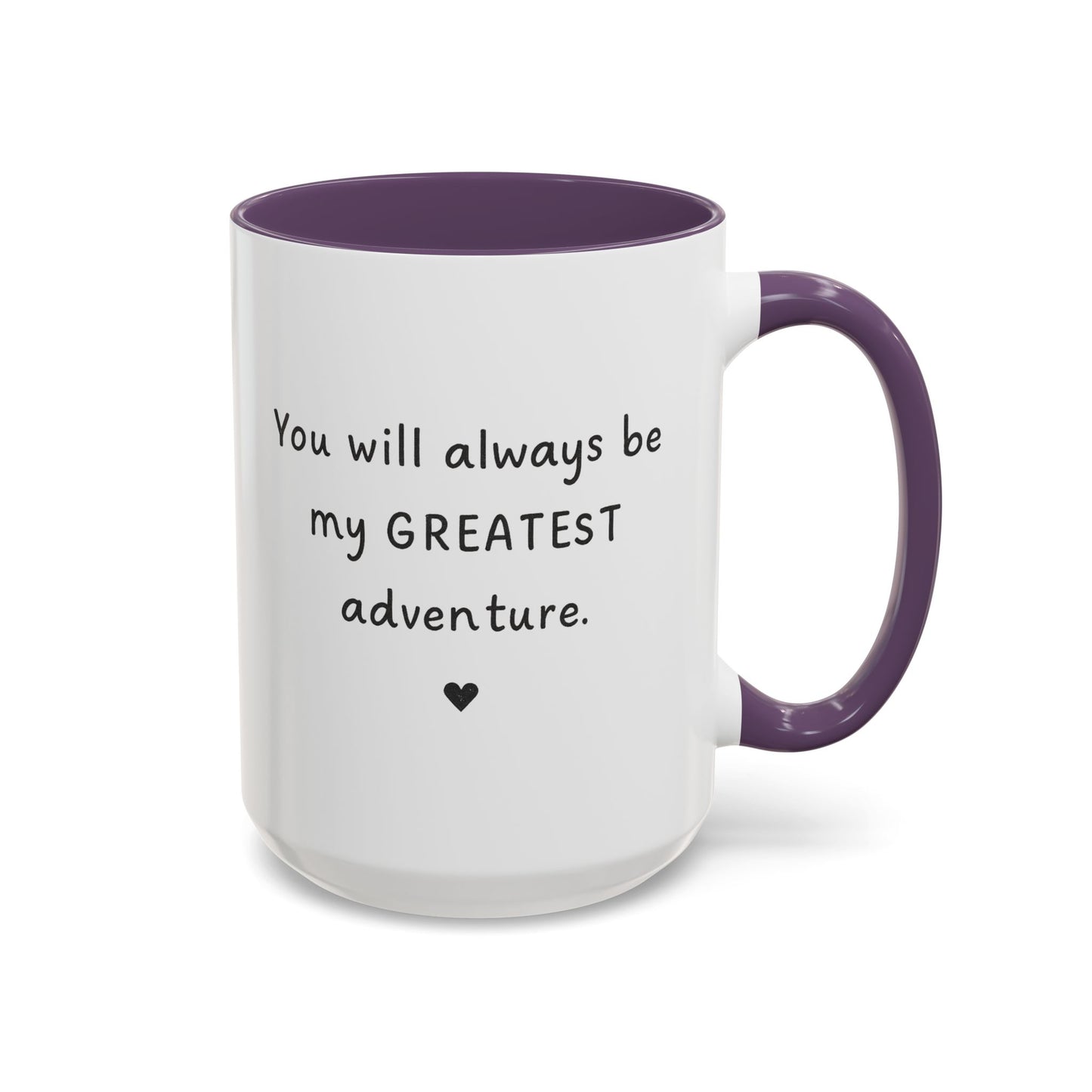 You're My Greatest Adventure Coffee Cup, Custom Line Drawing Couple Mug, Anniversary Gift For Husband Wife, Engagement Gift, Valentine's Day