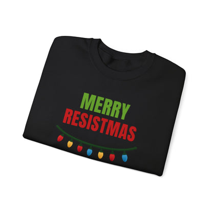 Merry Resistmas 2025 Sweatshirt, Cozy Holiday Crewneck, Unisex Sweatshirt, Christmas Gift, Festive Apparel, 2025 Celebrations