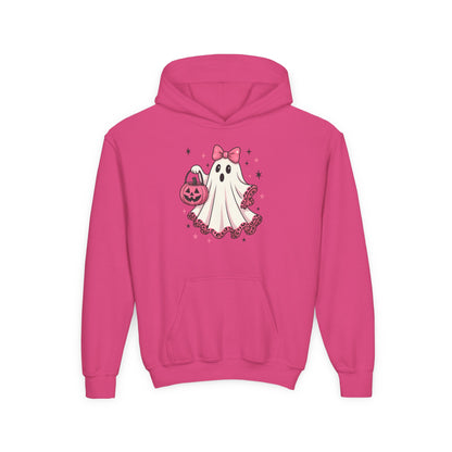 Cute Ghost Halloween Hoodie for Kids, Youth Sweatshirt, Fall Fashion, Trick or Treat Outfit, Ghost Costume
