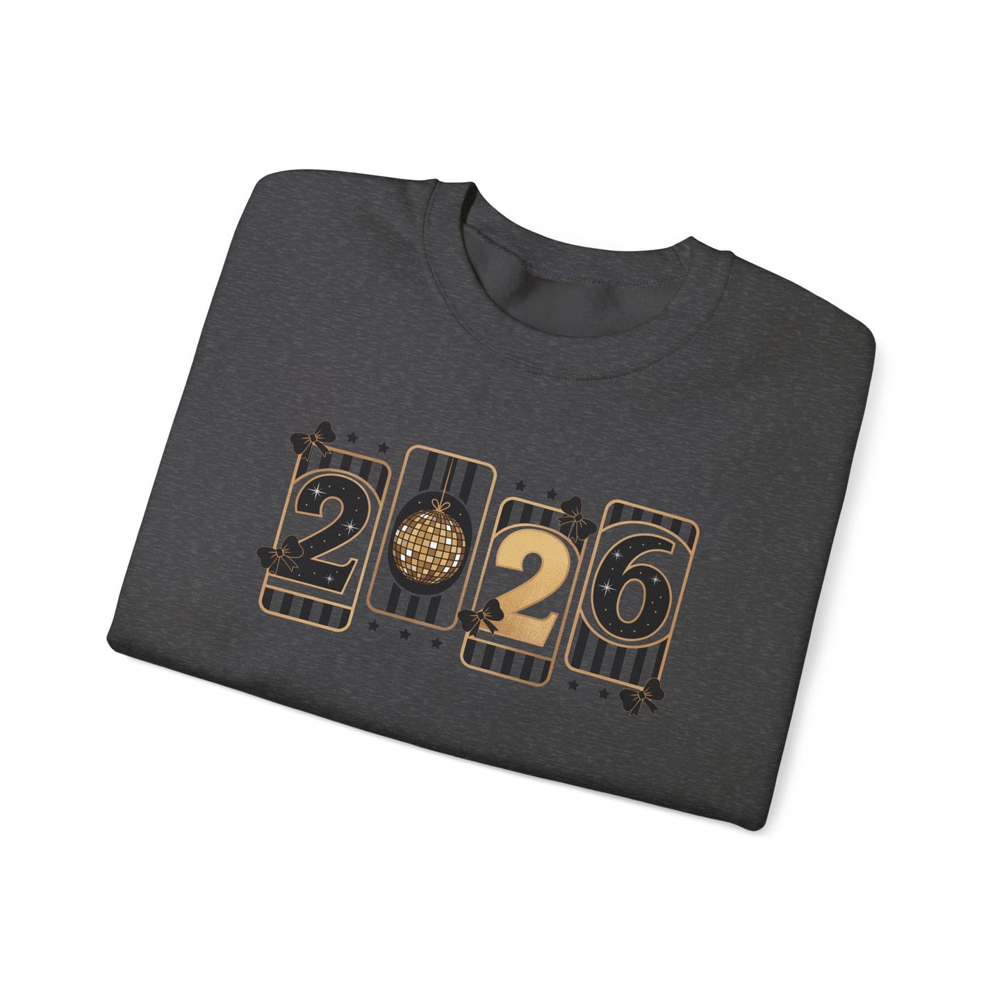 2026 New Year Sweatshirt, Black & Gold New Years Crewneck, Happy New Year 2026 Shirt, Retro Party Sweatshirt, Womens New Year Gift