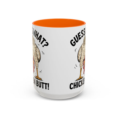 Funny Chicken Mug, Guess What? Chicken Butt! Coffee Mug, Farm Humor Mug, Rooster Joke Cup, Gift for Chicken Lovers, Gag Gift Mug