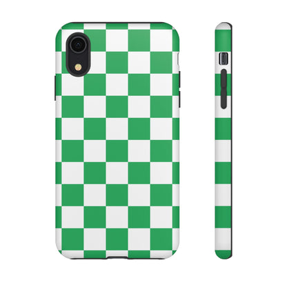 Green Checkerboard Phone Case, iPhone 17 Pro, 17, 16, 15, 14, 13, 12, 11, X, XR, XS MAX, Mobile Cover, Gift for Students, Phone Accessory