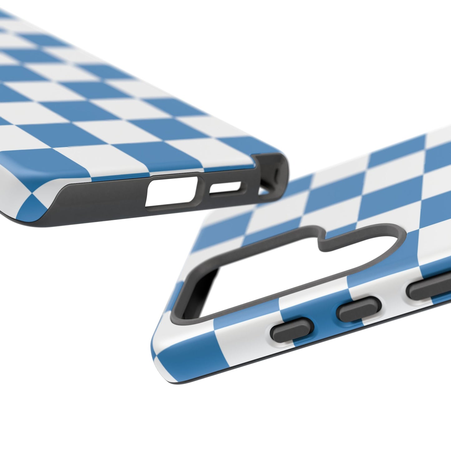 Blue Checkerboard Phone Case, Samsung Galaxy S25, S25 Plus, S24, S24 Plus, S24 Ultra, S23, S22, S22 Plus, S21 Ultra, S21 FE, S20+