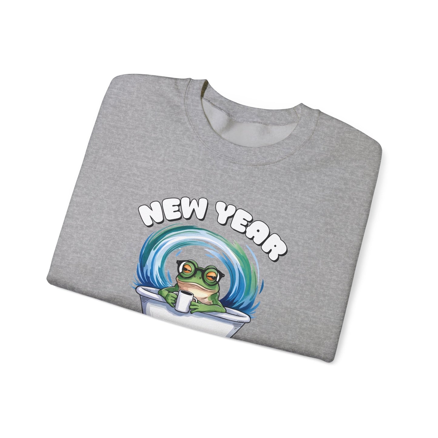 New Year New Me Frog Sweatshirt, Funny New Year Shirt, Happy New Year 2026 Sweatshirt, Cute Frog Coffee Pullover, 2026 Trendy Sweatshirt