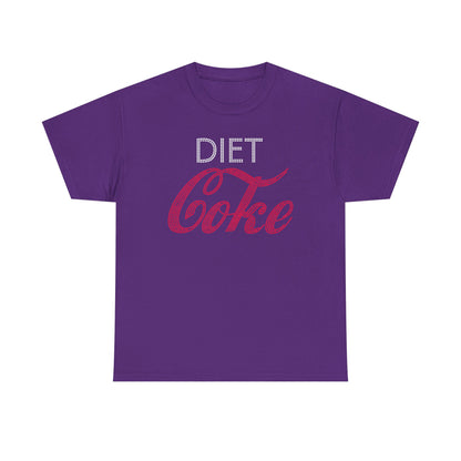 Diet Coke T-Shirt, Funny Soda Lover Graphic Tee, Rhinestone Style Diet Coke Shirt, Casual Unisex Tee Gift for Her