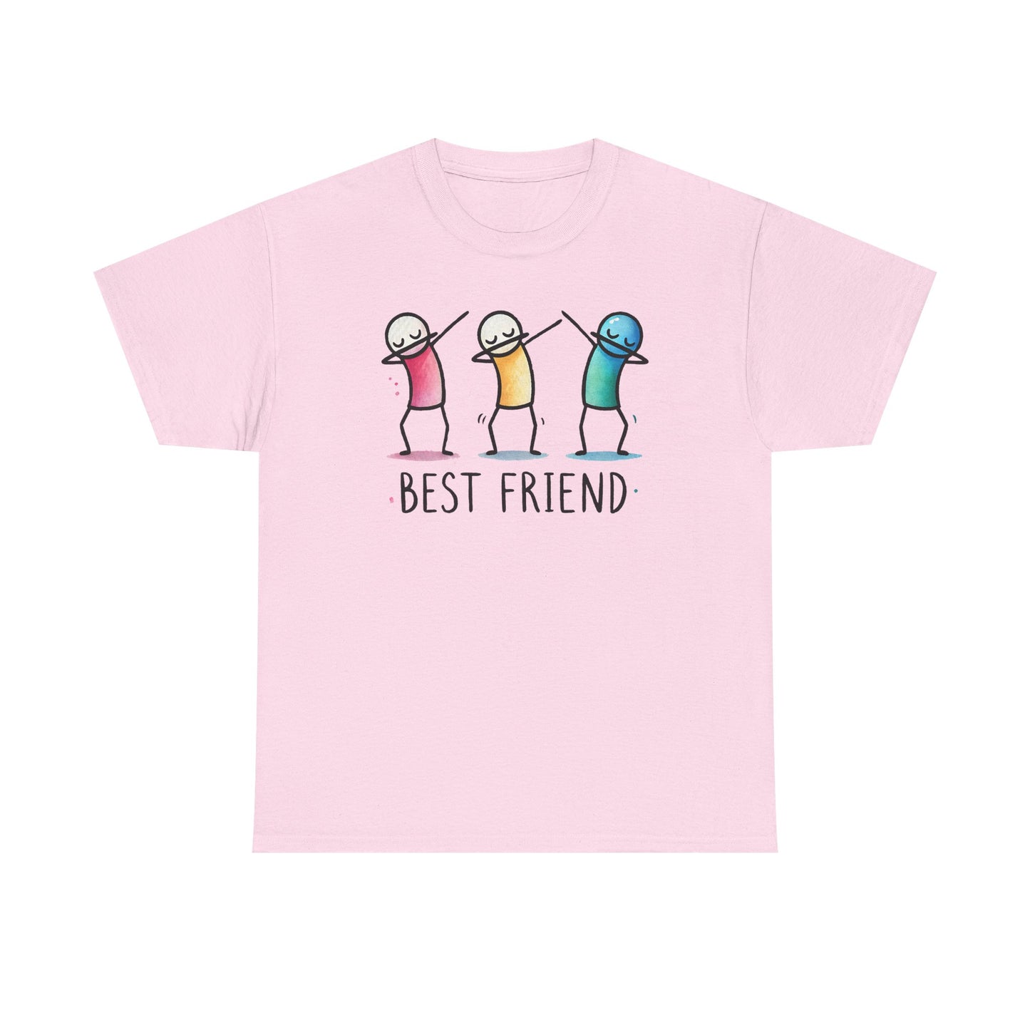 Best Friend Shirt, Cute Dabbing Stick Tee, Matching Bestie T-Shirt, Friends Graphic Tee, Gift for Women Teens, Best Friends Crewneck Tee