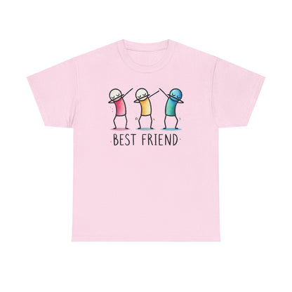 Best Friend Shirt, Cute Dabbing Stick Tee, Matching Bestie T-Shirt, Friends Graphic Tee, Gift for Women Teens, Best Friends Crewneck Tee