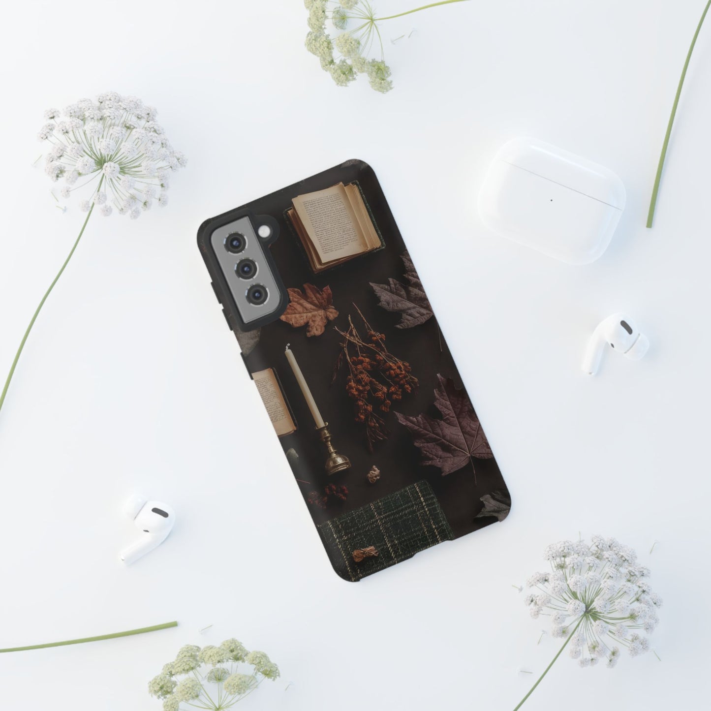 Floral Nature Phone Case, Tough Phone Case for Fall Decor, Phone Case for iPhone and Samsung, Stylish Protective Cover for iPhone