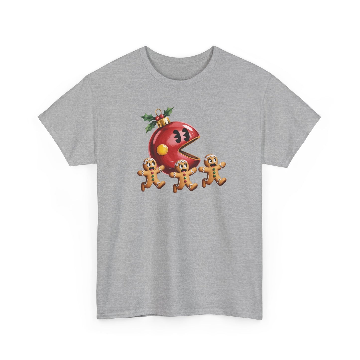 Festive Holiday Tee, Christmas Gift, Retro Video Game Shirt, Gingerbread Print, Casual Wear, Fun Holiday Apparel, Gift for her
