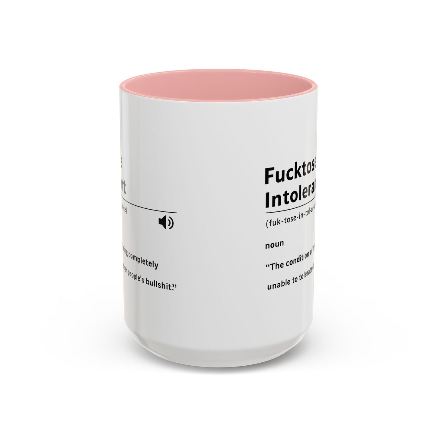 Fucktose Intolerant Definition Mug, Funny Accent Coffee Mug 11oz 15oz, Sarcastic Adult Humor Mug, Gag Gift for Friends