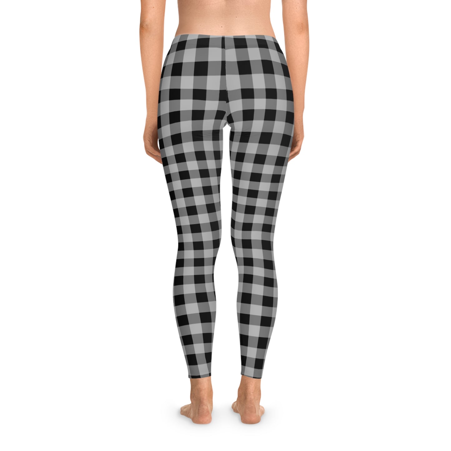 Chic Plaid Stretchy Leggings, Checked look LEGGINGS - Acrobatics, Yoga, Acroyoga - Batik, Tie-Dye - unisex -turquoise