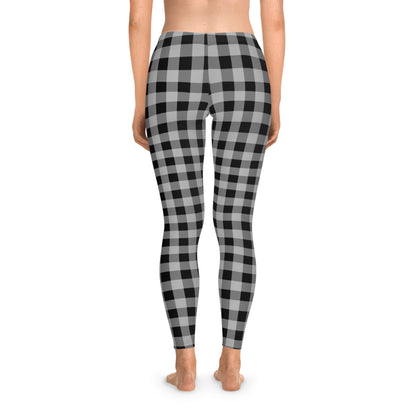 Chic Plaid Stretchy Leggings, Checked look LEGGINGS - Acrobatics, Yoga, Acroyoga - Batik, Tie-Dye - unisex -turquoise