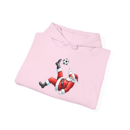 Santa Soccer Hoodie, Christmas Sportswear, Holiday Gift, Winter Fashion, Cozy Sweatshirt, Festive Apparel, Football Lover
