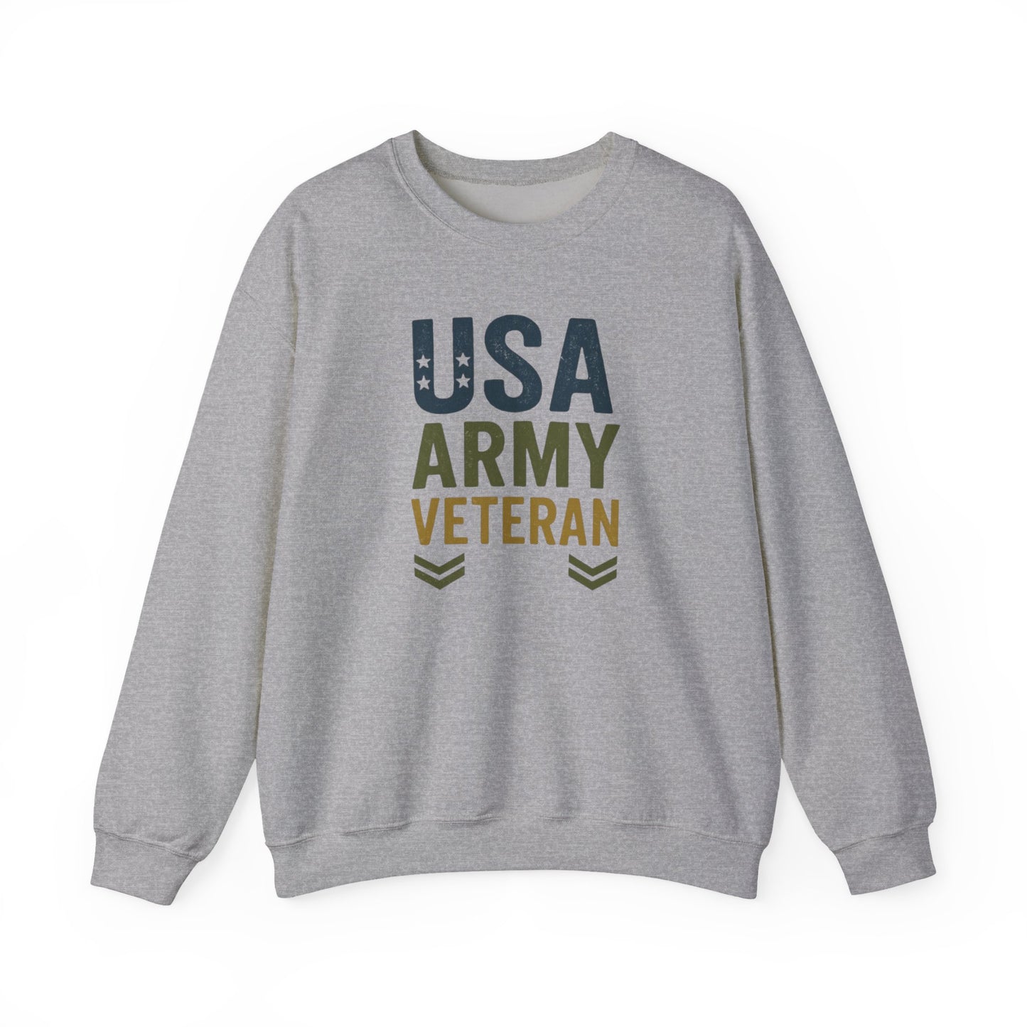 USA Army Veteran Crewneck Sweatshirt - Perfect Gift for Veterans, Military Appreciation, Sweatshirt For Navy Veteran, Patriotic Fashion