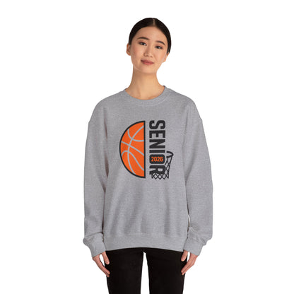 Basketball Senior 2026 Crewneck Sweatshirt | Basketball Hoop Grad Design | Gift For Senior, Sports Fan Gift, Graduation Sweatshirt, High