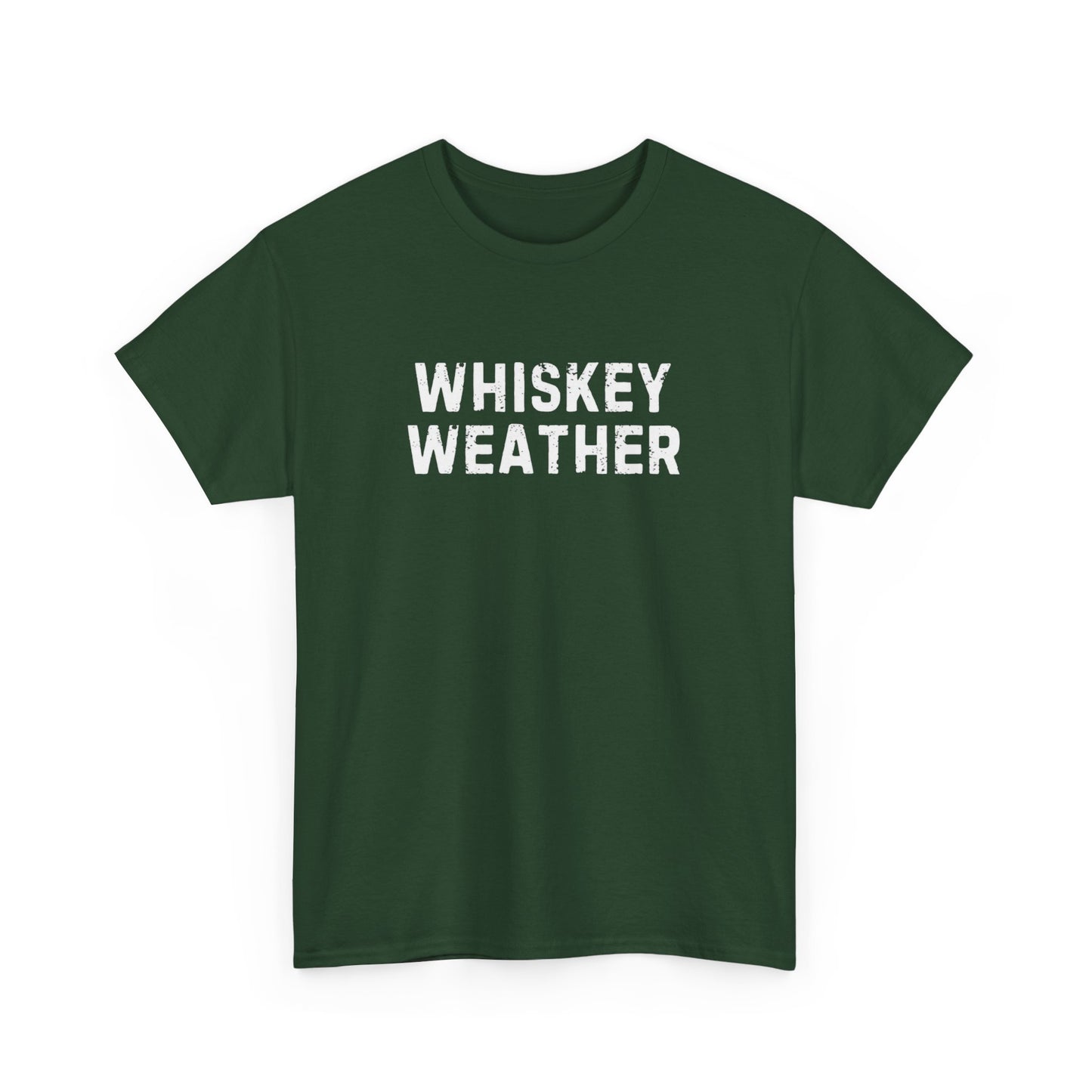 Whiskey Weather Tee, Cotton T-Shirt for Casual Outings, Gift for Beer Lovers, Cozy Fall Apparel, Perfect for Birthdays, Parties