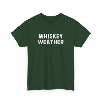 Whiskey Weather Tee, Cotton T-Shirt for Casual Outings, Gift for Beer Lovers, Cozy Fall Apparel, Perfect for Birthdays, Parties
