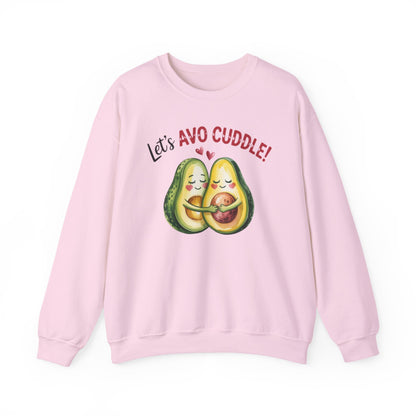 Let's Avo Cuddle Sweatshirt | Cute Avocado Crewneck for Couples | Cozy Matching Gift | Anniversary Gift | Cute Date Night Sweater