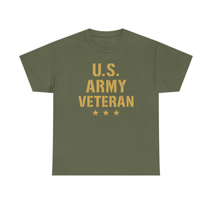 U.S. Army Veteran Heavy Cotton Tee, Patriotic Shirt, Military Gift, Casual Wear, Veteran Pride, Independence Day Apparel