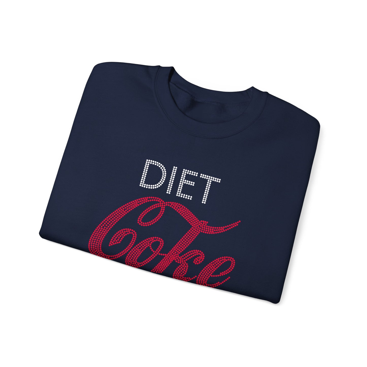 Diet Coke Sweatshirt, Funny Soda Lover Crewneck, Rhinestone Style Graphic Sweatshirt, Cozy Casual Pullover Gift for Her