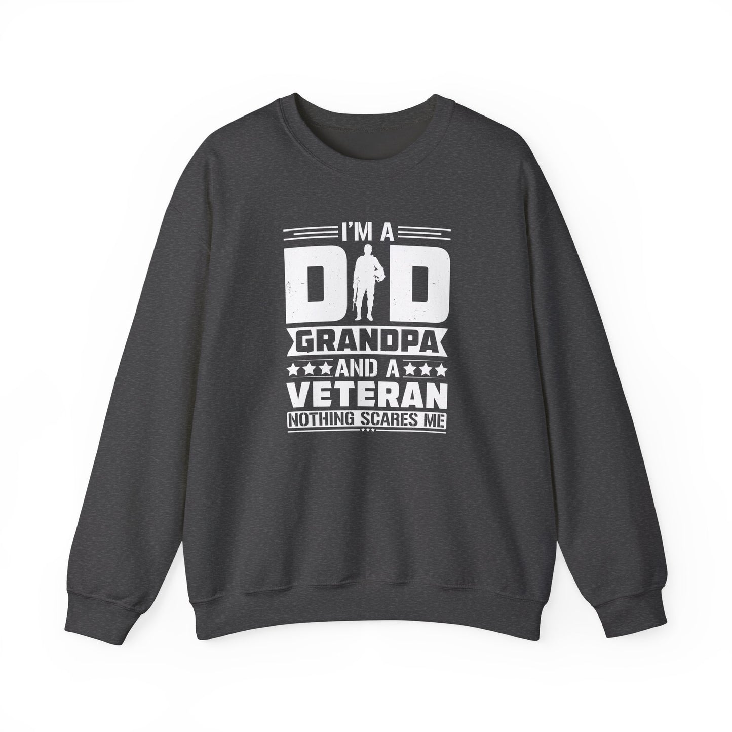 Veteran Grandpa  Cozy Casual Wear Sweatshirt, Father's Day Gift, Military Tribute, Proud Grandpa, Gift for Veteran's Grandpa, Military Pride