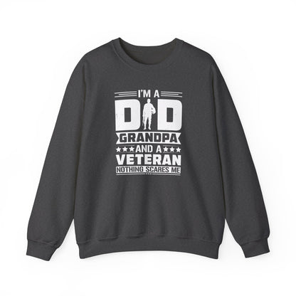 Veteran Grandpa  Cozy Casual Wear Sweatshirt, Father's Day Gift, Military Tribute, Proud Grandpa, Gift for Veteran's Grandpa, Military Pride