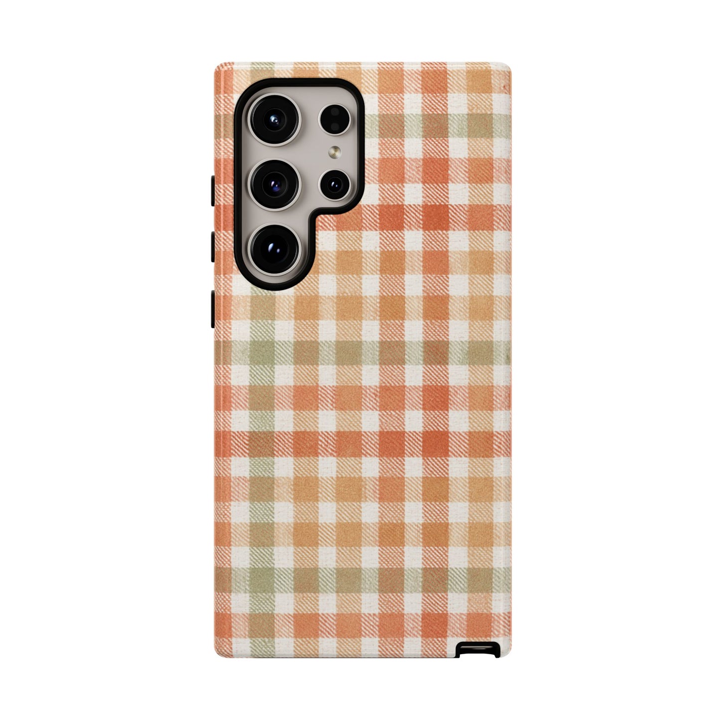 Boho Checkered Phone Case | Neutral Aesthetic Plaid Case | Retro Minimalist Check Design | iPhone Cover | Samsung Cover